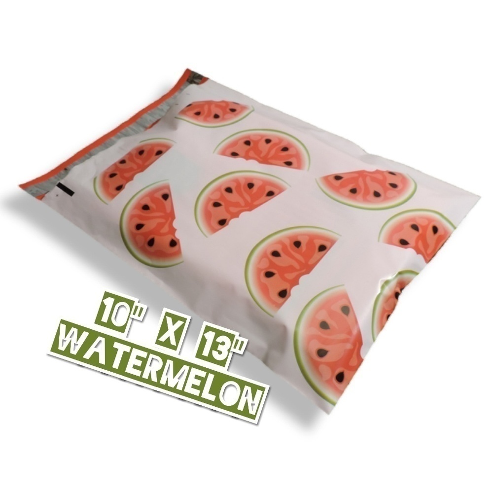 50 Watermelon 10"x13" Poly Mailers - Picture 2 of 3